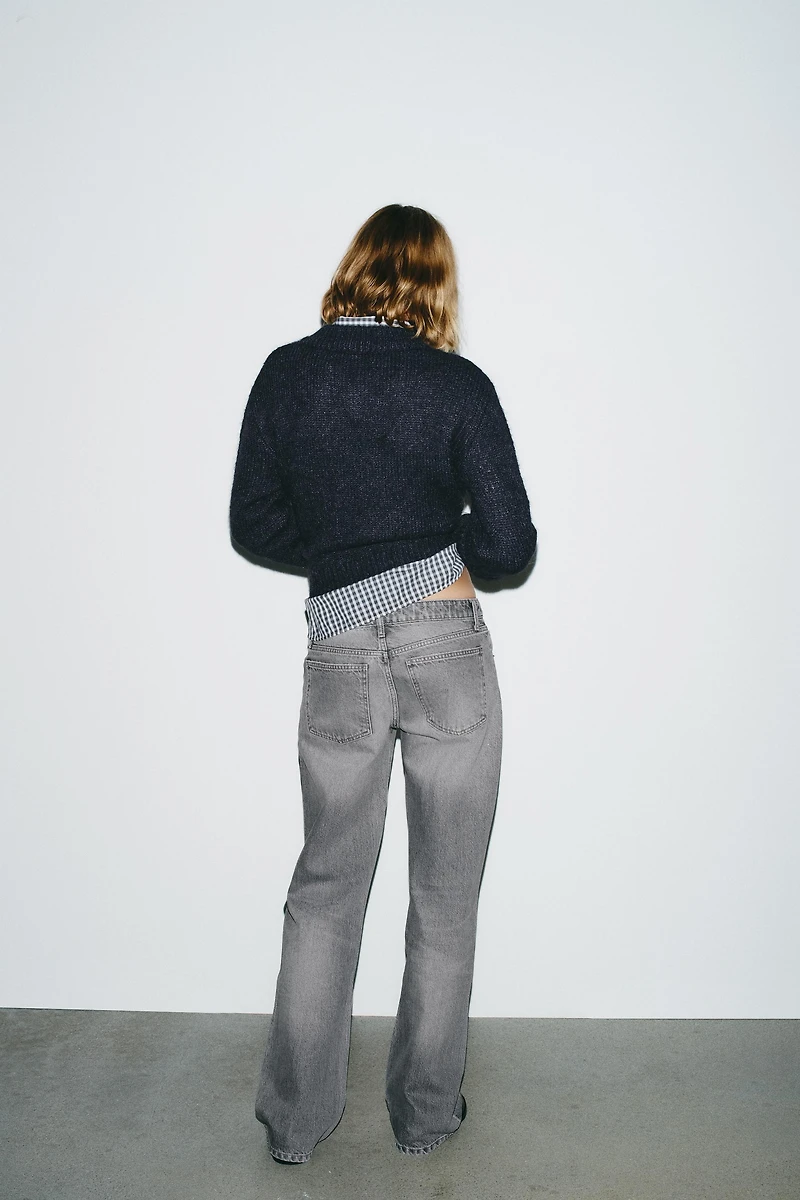 TRF WIDE LEG LOW RISE JEANS