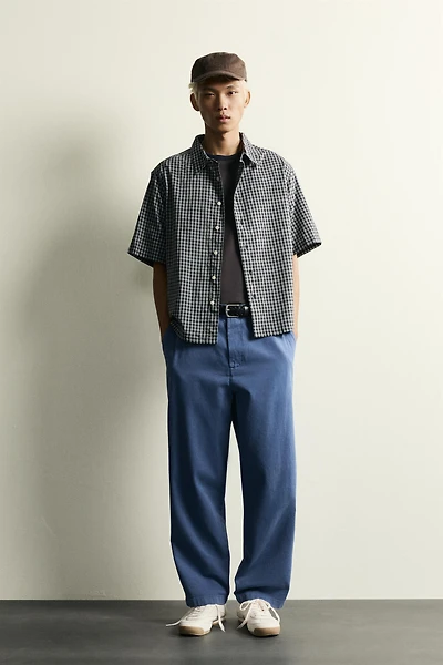 RELAXED FIT JACQUARD CHECK SHIRT
