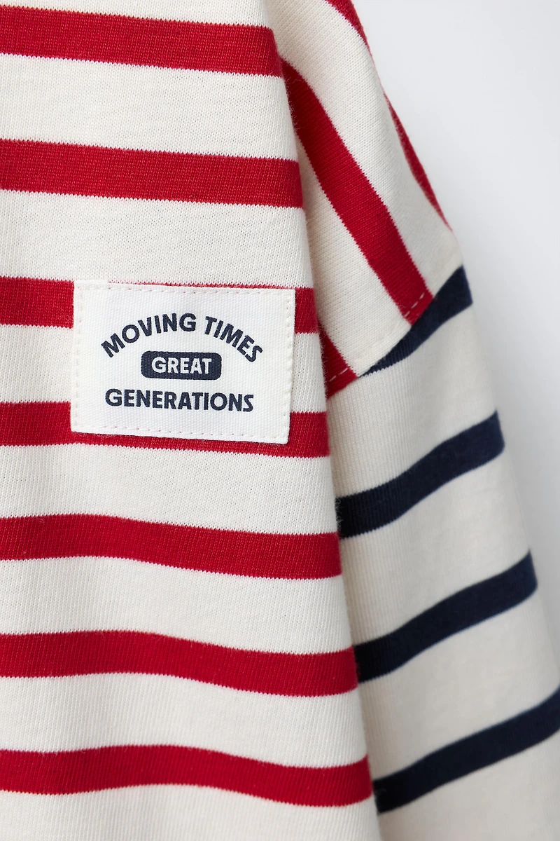 COMBINATION STRIPED T-SHIRT