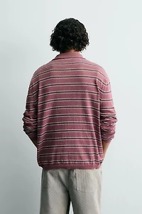 STRIPED KNIT POLO