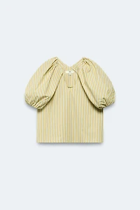 BLOUSE À RAYURES ET MANCHES BOUFFANTES ÉDITION LIMITÉE