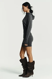 HOODIE KNIT MINI DRESS