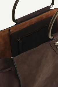 LIMITED EDITION SUEDE STUDDED CITY BAG