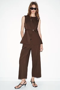 BELTED WRAP VEST