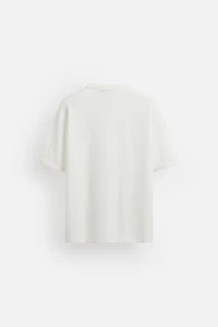 RIBBED TEXT T-SHIRT