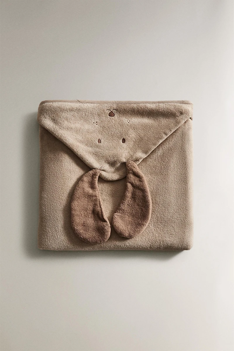 SERVIETTE DE BAIN À CAPUCHE ENFANT CHIEN