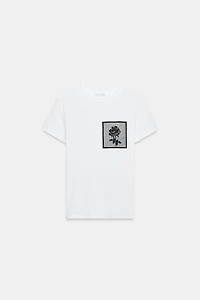 FLORAL POCKET T-SHIRT