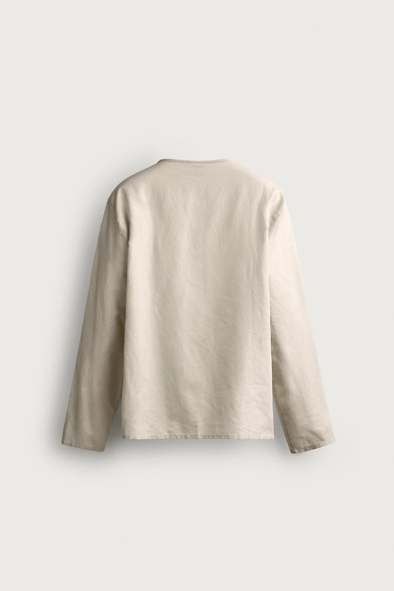 HEMP - COTTON HENLEY SHIRT