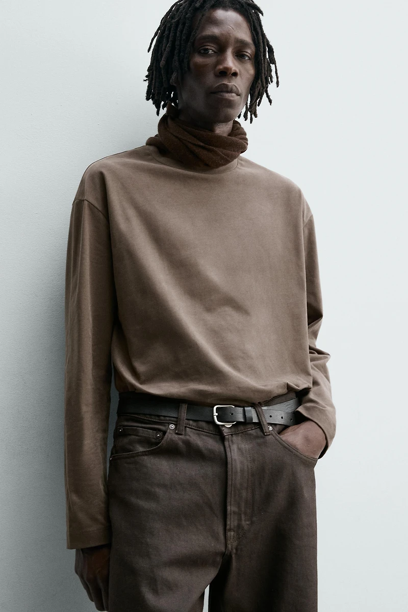 WASHED LONG SLEEVE T-SHIRT