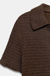 VESTE COURTE TEXTURÉE