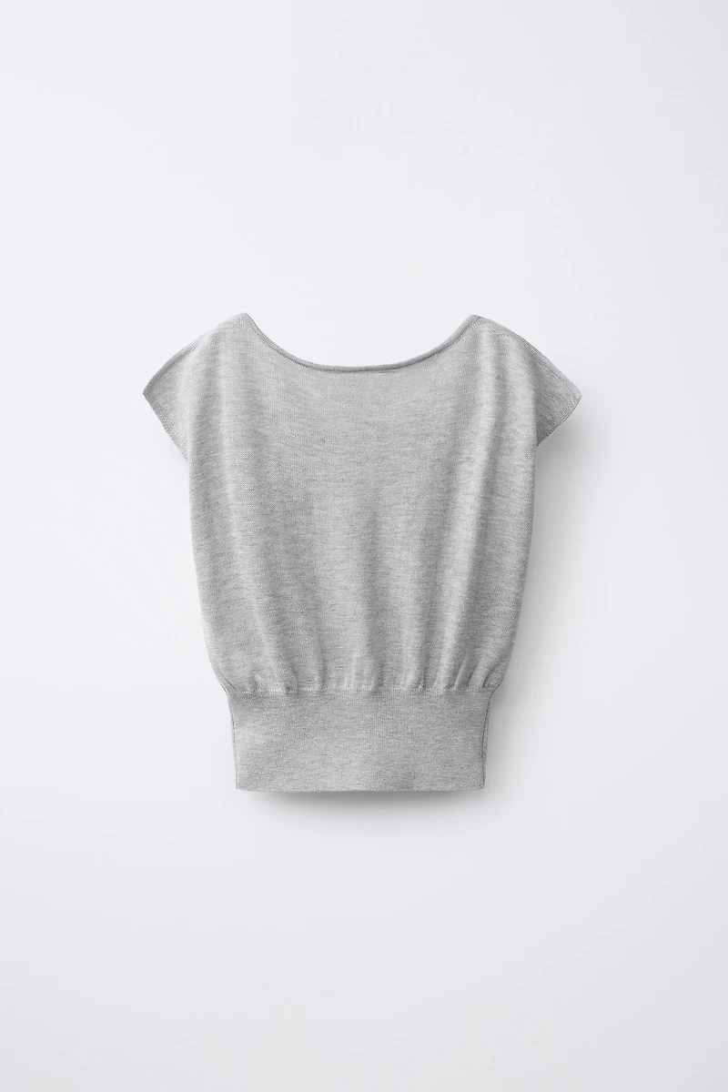 STUDDED KNIT TOP