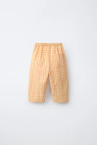 RELAXED GINGHAM PANTS