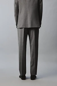 PINSTRIPE WOOL SUIT PANTS