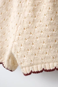 EMBROIDERED KNIT SHORTS