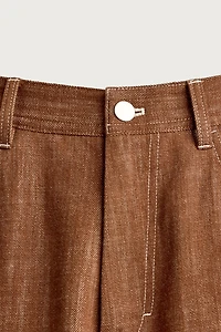 PANTALON COUPE DÉCONTRACTÉE À SURPIQÛRES