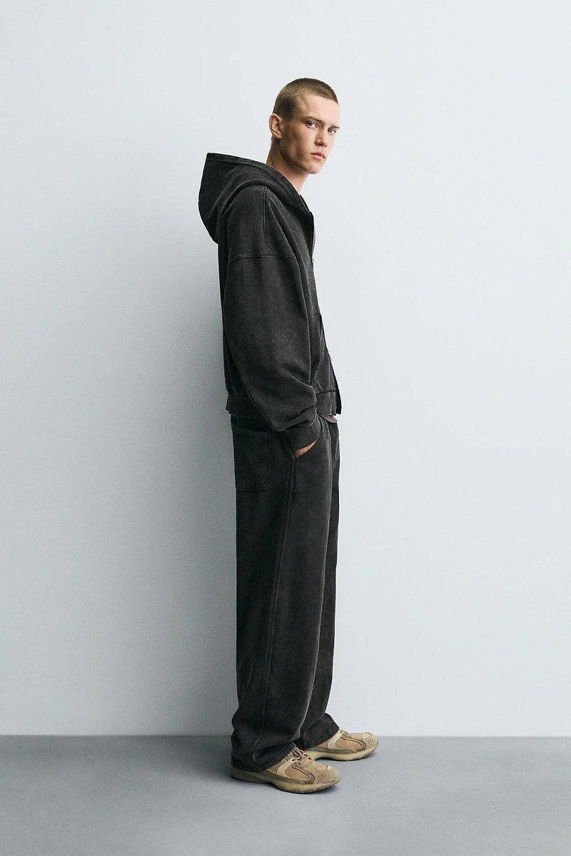 PANTALON DE JOGGING COUPE DÉCONTRACTÉE DÉLAVÉ