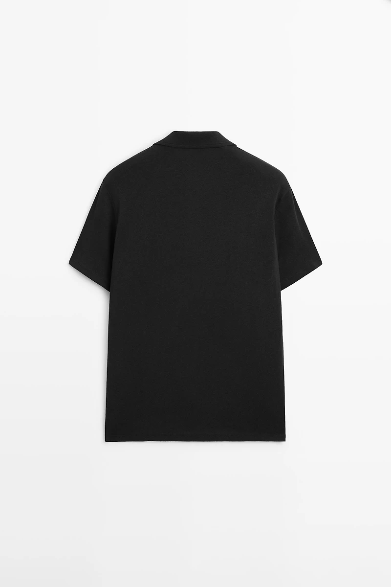 Linen and cotton short sleeve shirt