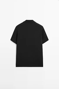Linen and cotton short sleeve shirt