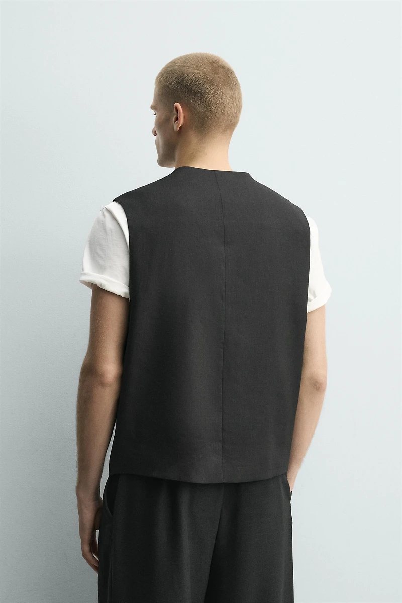 LINEN - WOOL VEST