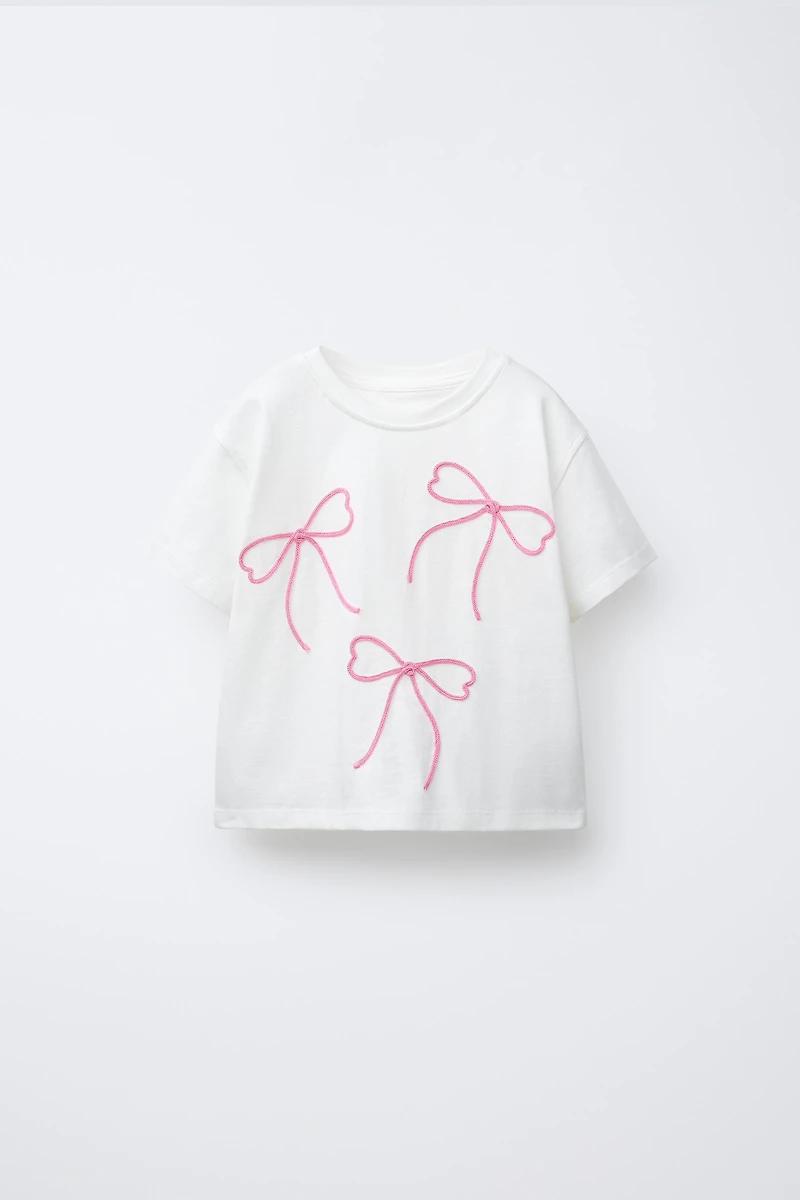 DRAWSTRING BOW T-SHIRT