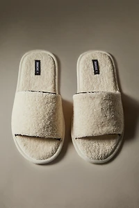 TERRY SLIDERS WITH PIPING