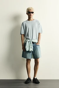 WASHED EFFECT KNIT T-SHIRT