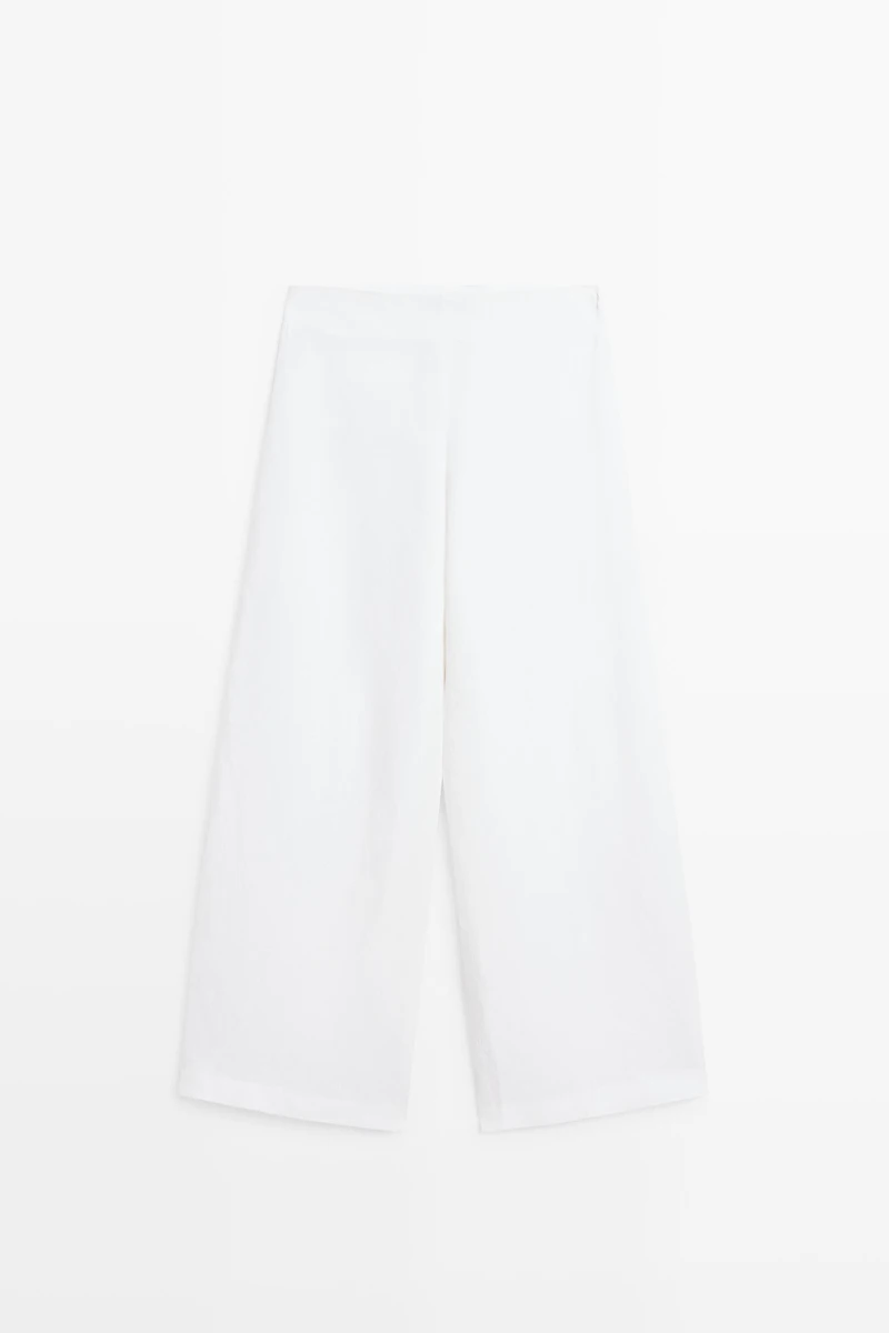 Pantalon fluide total look en lin