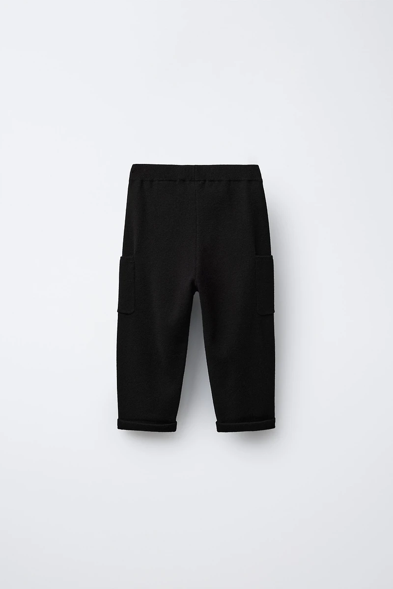KNIT CARGO PANTS