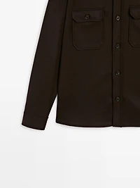 100% wool overshirt with pockets