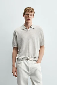 POLO EN MAILLE CHANVRE ET COTON