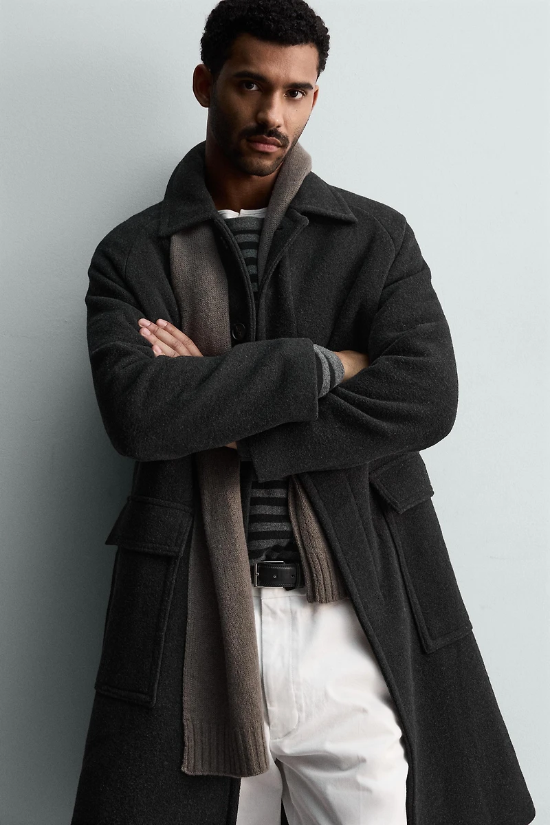 WOOL BLEND COAT WITH POCKETS