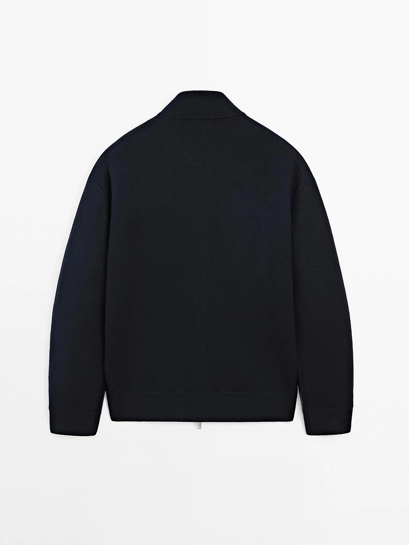 Cardigan style bomber