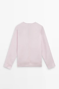 100% linen V-neck blouse
