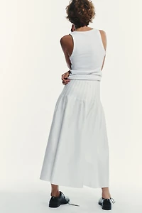 PLEATED MIDI SKIRT