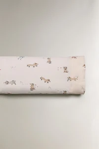 CHILDREN'S SKATING DOG PILLOWCASE