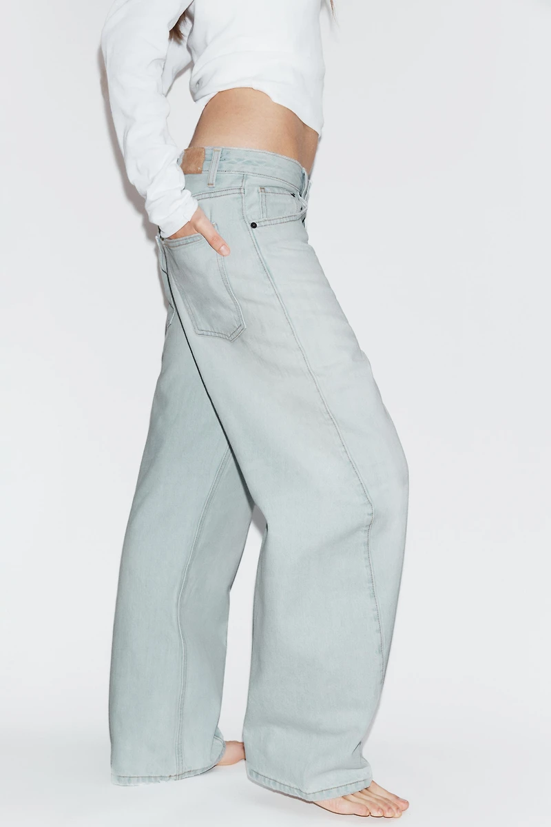 TRF MID-RISE BAGGY BALLOON JEANS