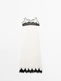 Robe midi nuisette contrastante