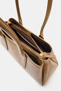 CRACKLE-EFFECT CITY BAG