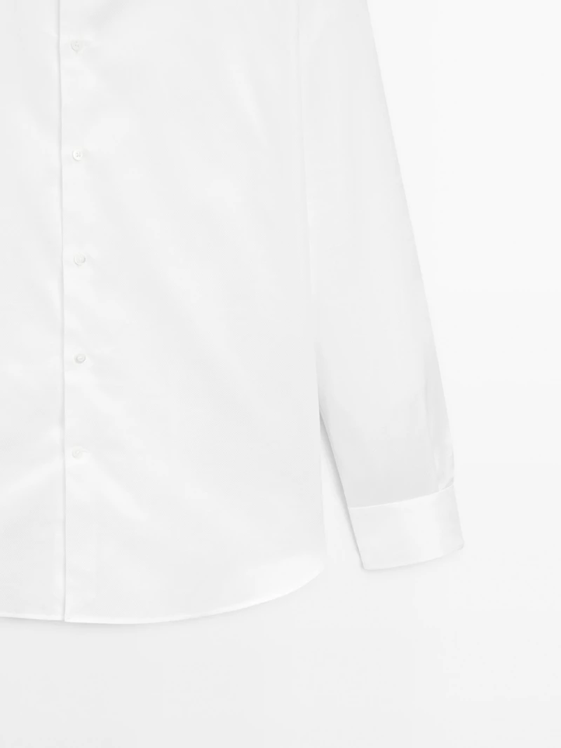 Chemise slim serge 100 % coton