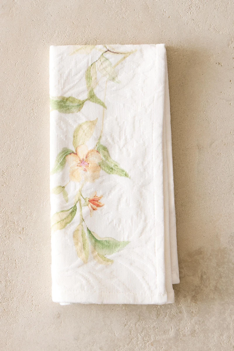 SET OF JACQUARD COTTON NAPKINS WITH PEARS (SET OF 2)