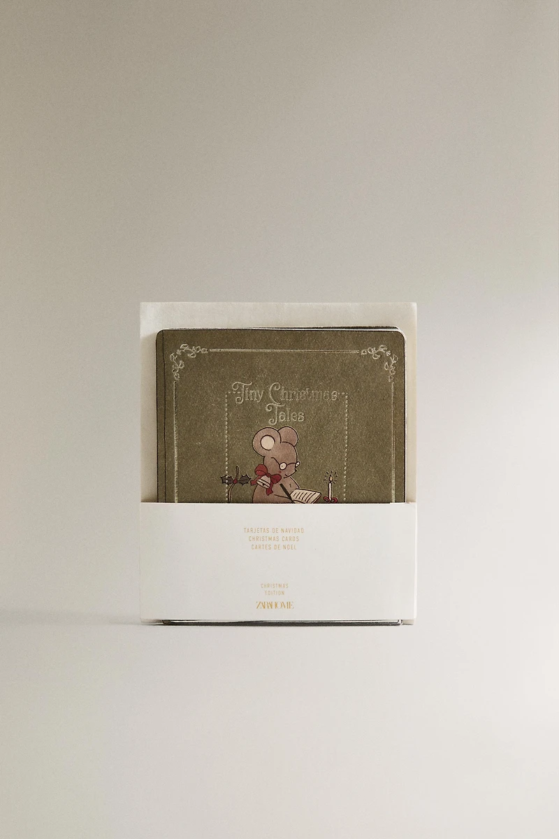 CHILDREN’S CHRISTMAS ANIMAL POSTCARD SET (SET OF 2)