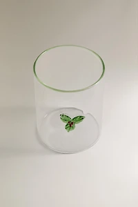 BOROSILICATE GLASS CHRISTMAS FIGURE TUMBLER