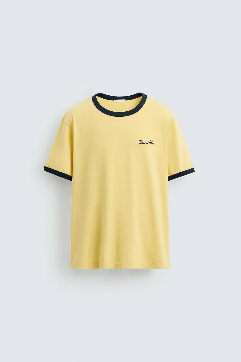 WASHED RIB EMBROIDERED T-SHIRT