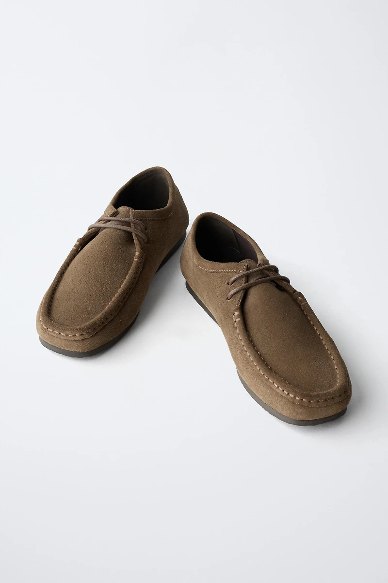 STITCHED LEATHER SHOES