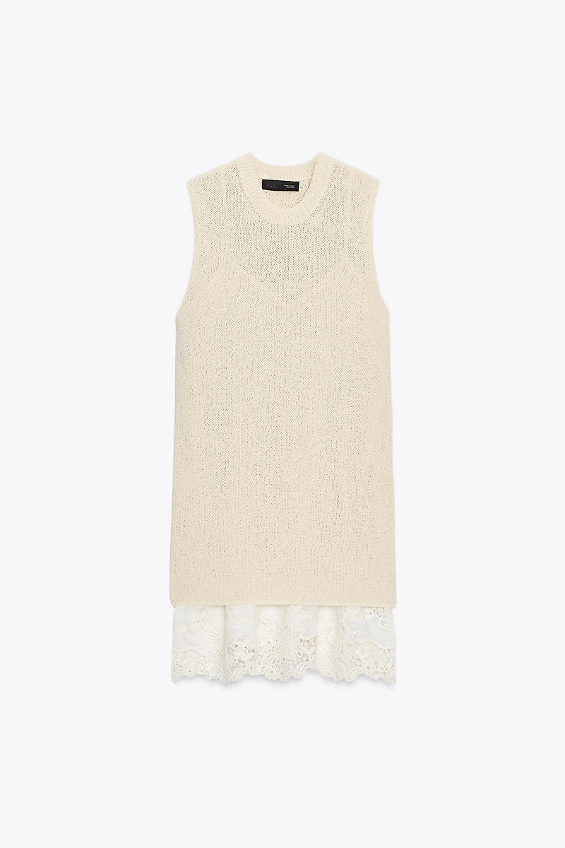 COMBINATION KNIT DRESS