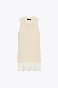 COMBINATION KNIT DRESS