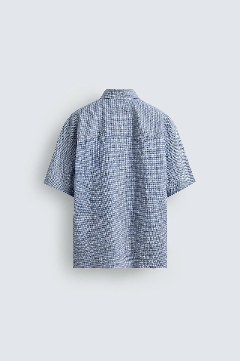 REGULAR FIT TEXTURED PLAID SHIRT