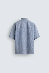 REGULAR FIT TEXTURED PLAID SHIRT