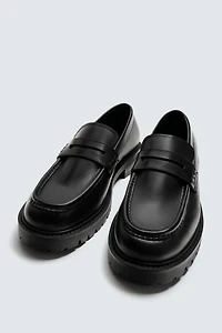 LEATHER PENNY LOAFERS