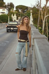 TOP BUSTIER CRAVATE CEINTURE